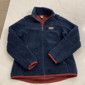 L.L.Bean Women's Mountain Pile Fleece Jacket Navy Size‎ Small